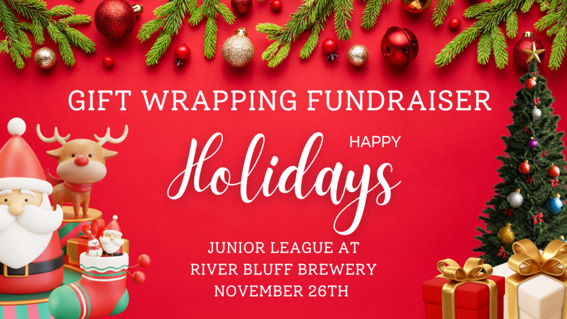 Bows & Brews! Junior League Gift Wrapping Fundraiser!