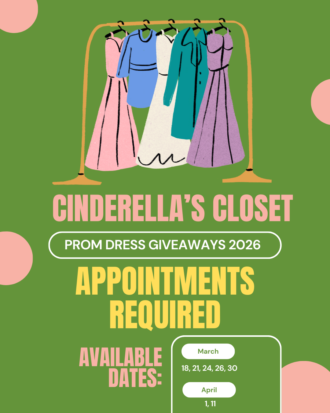 Cinderella’s Closet Prom 2026 Giveaways
